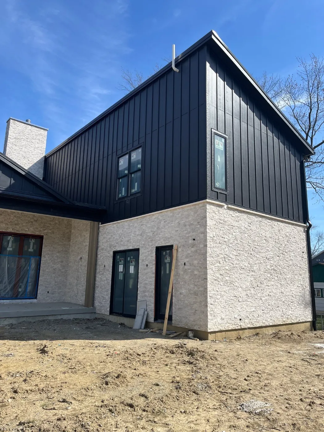 Trim and flashing detail on a Harvest Meadows siding job