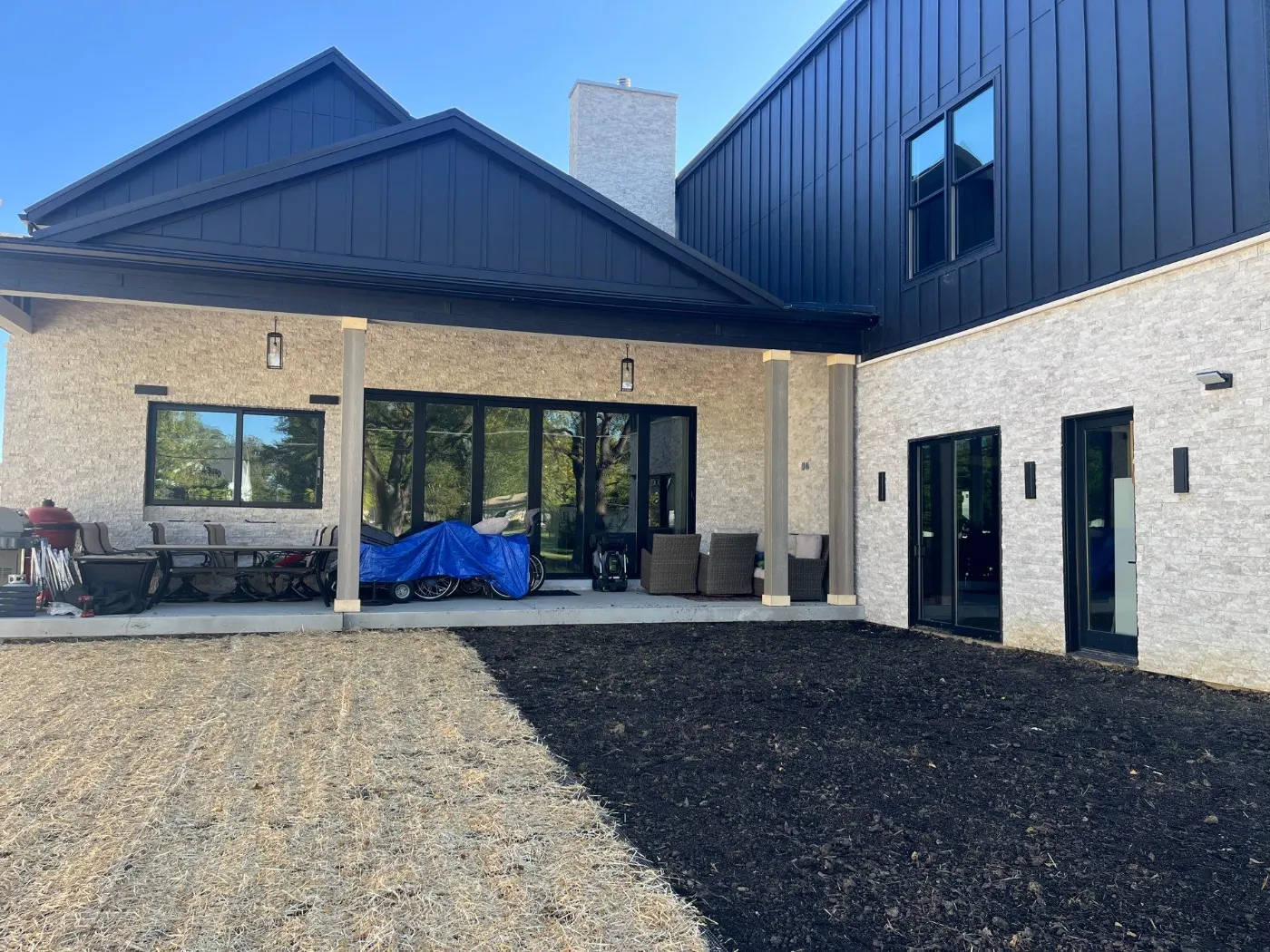 Siding installation documented in Harvest Meadows